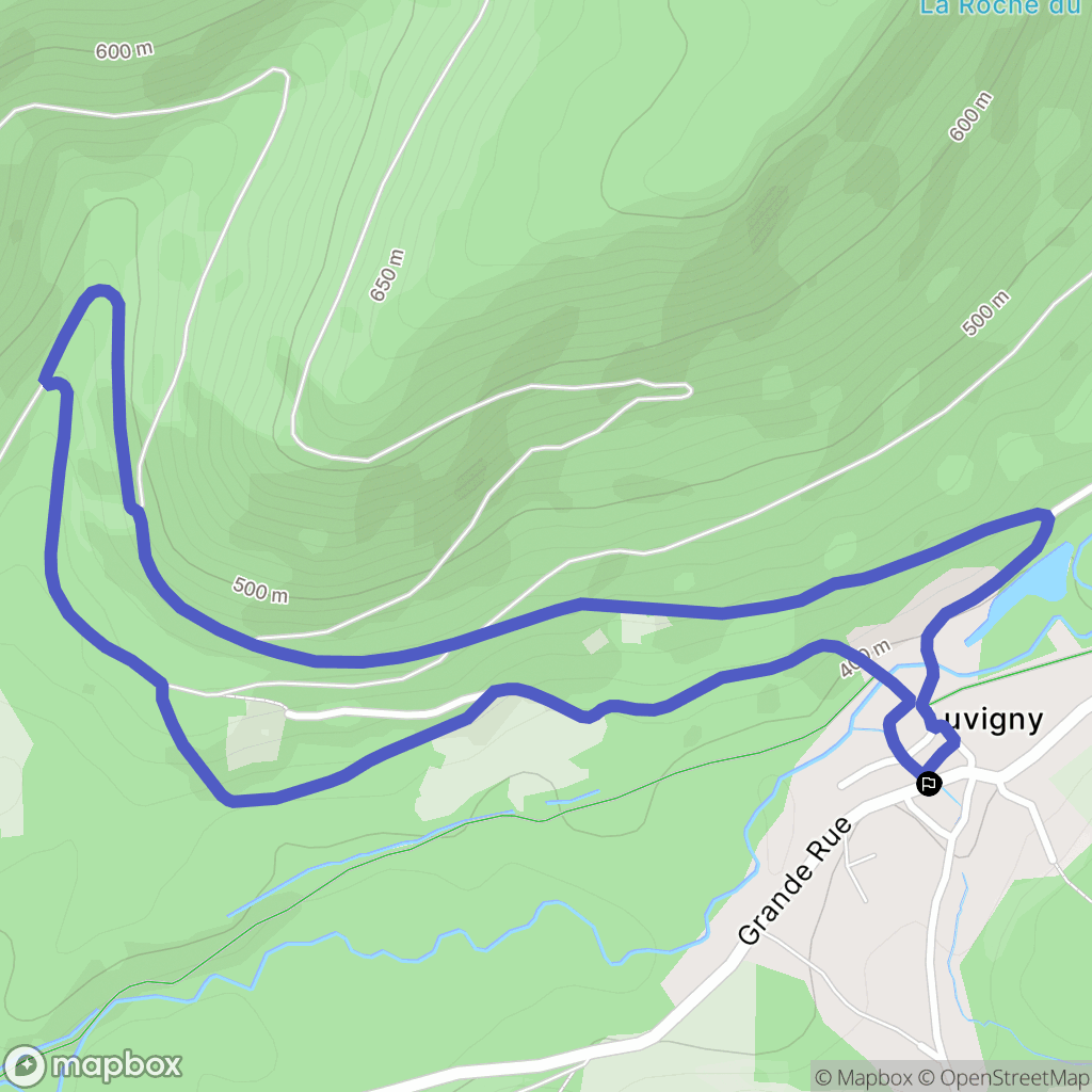 Luvigny : carte du parcours de randonnée - France
