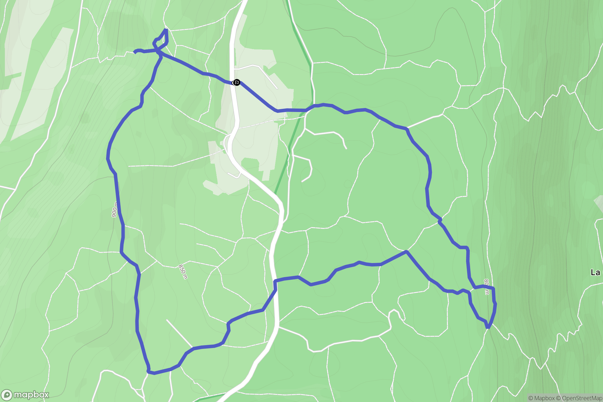 Annecy : carte du parcours de randonnée - France