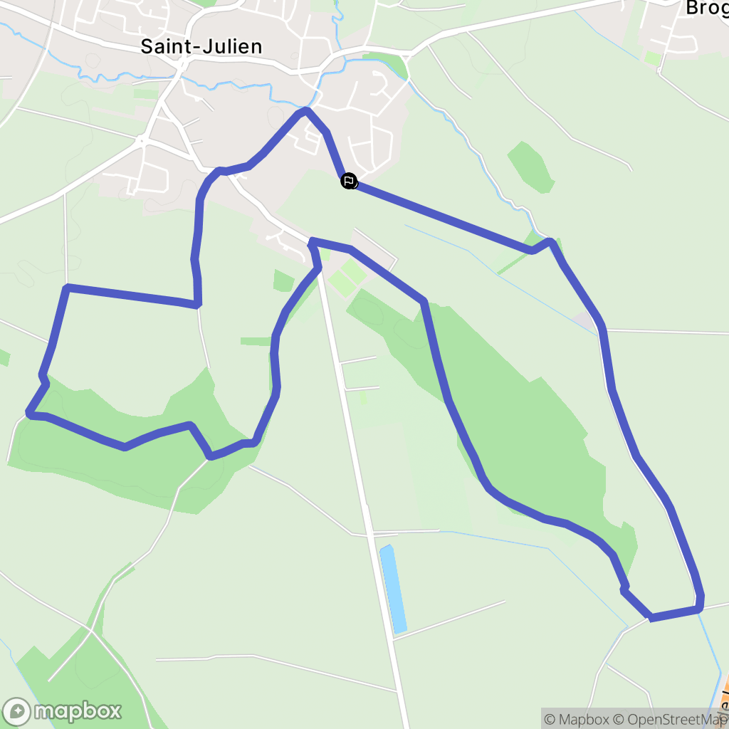 Saint-Julien : carte du parcours de randonnée - France