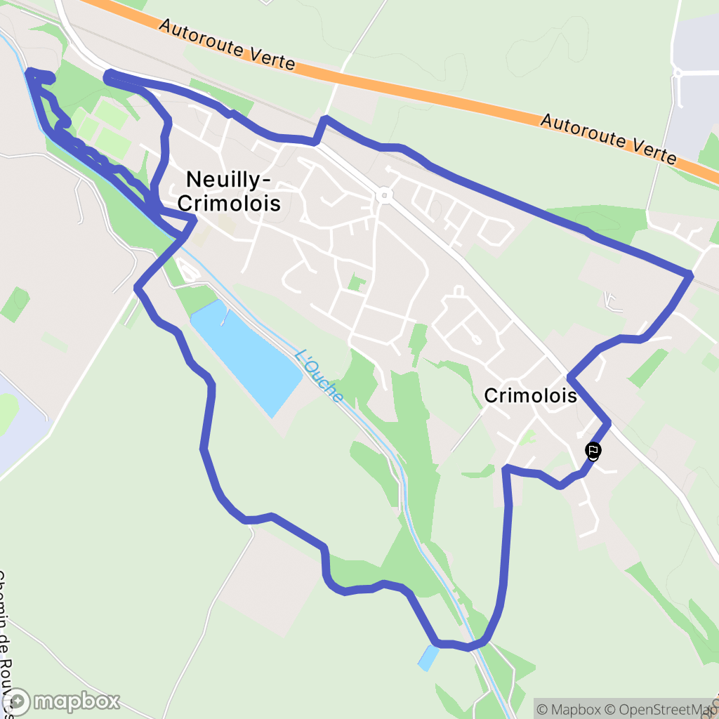 Neuilly-Crimolois : carte du parcours de randonnée - France