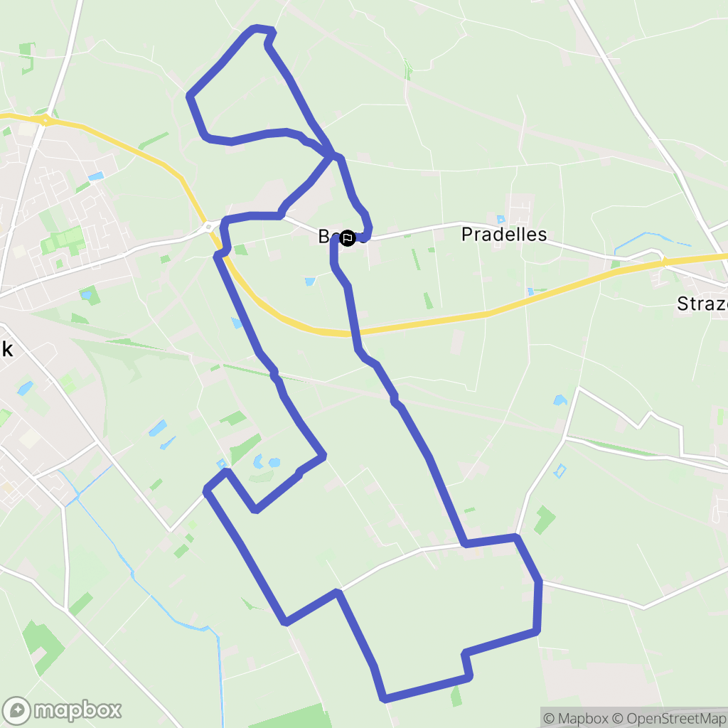 Borre : carte du parcours de randonnée - France