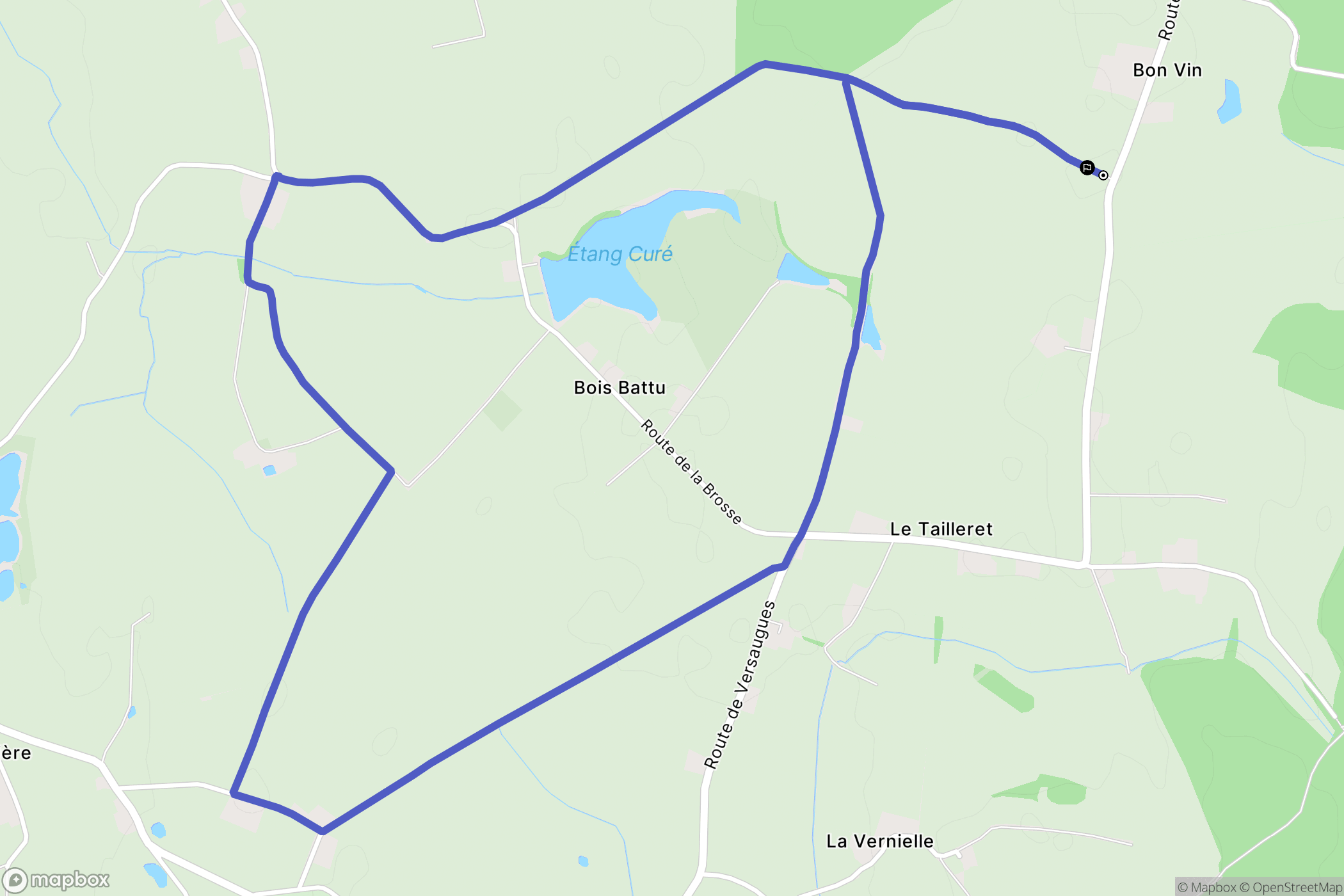 Saint-Yan : carte du parcours de randonnée - France