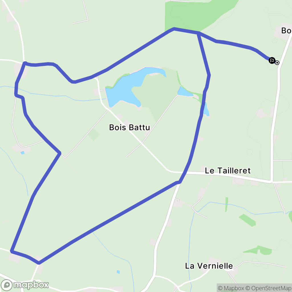 Saint-Yan : carte du parcours de randonnée - France