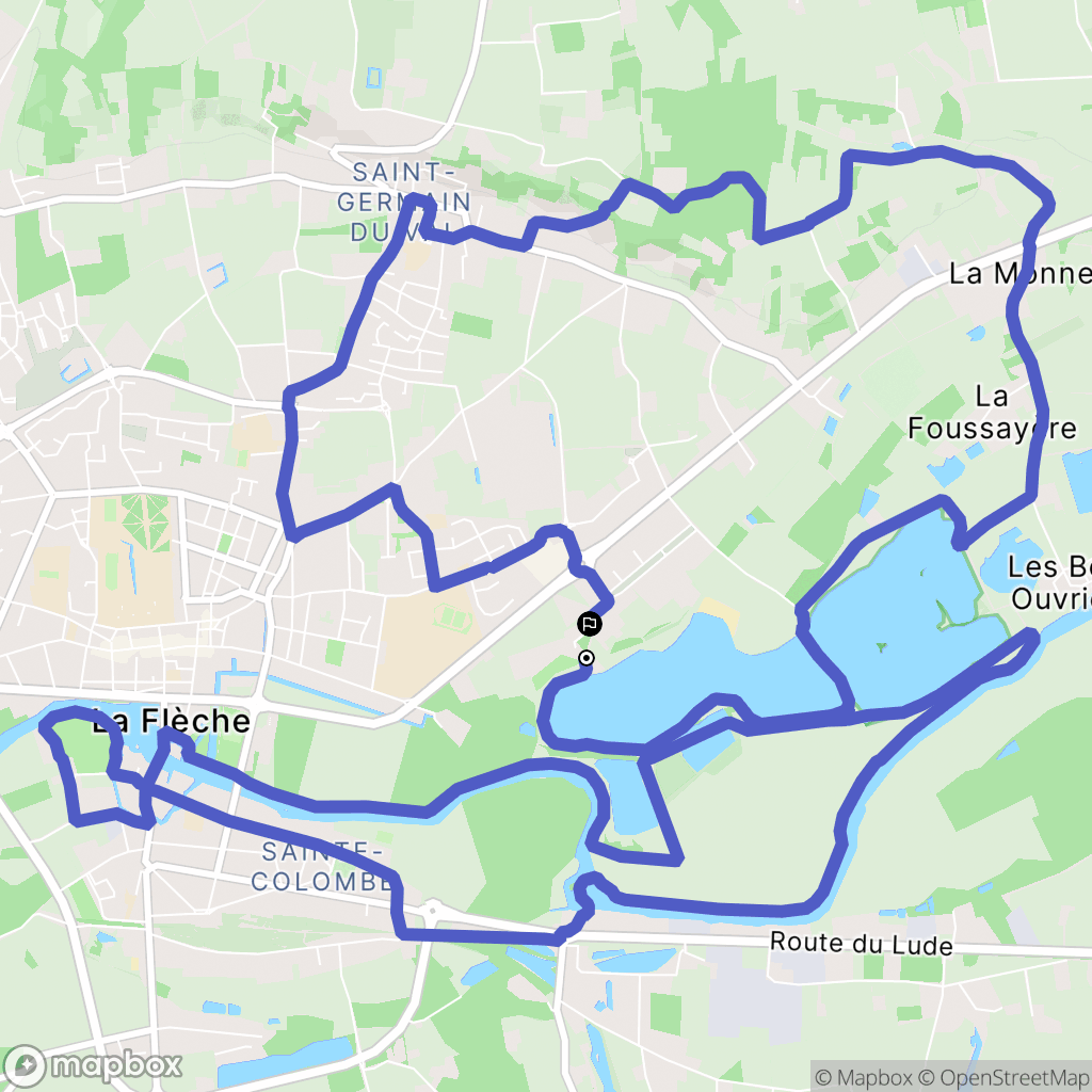 La Flèche : carte du parcours de randonnée - France