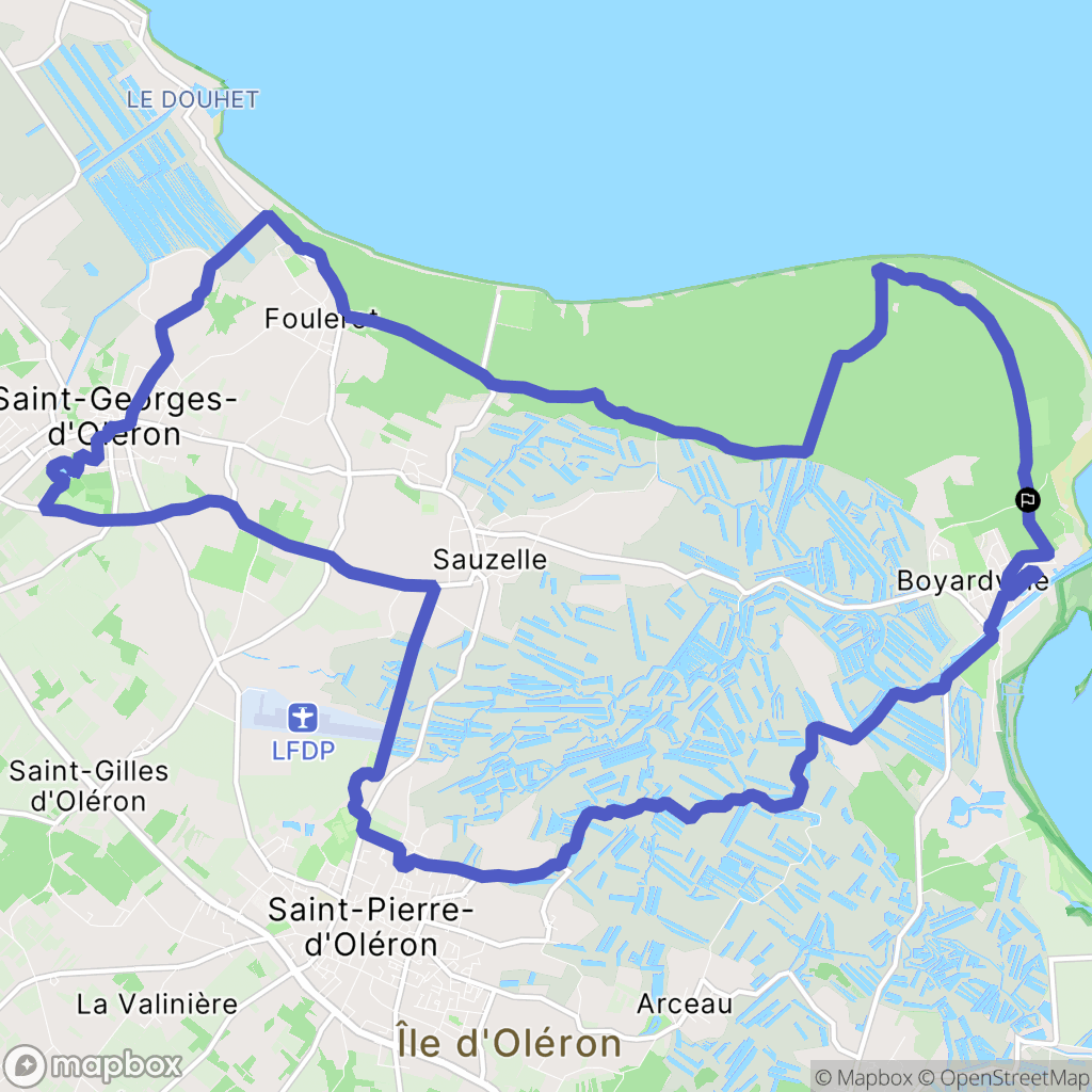 Saint-Georges-d'Oléron : carte du parcours de randonnée - France