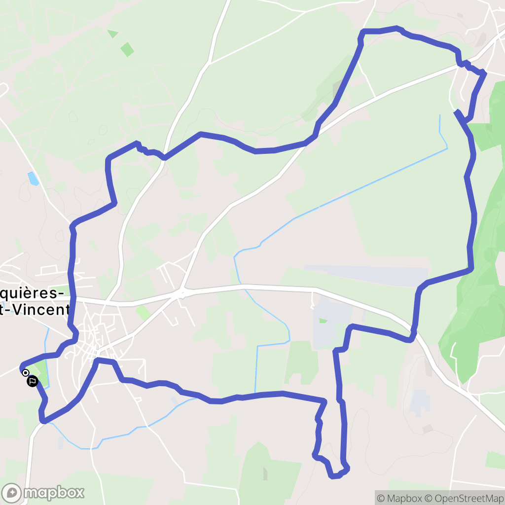 Jonquières-Saint-Vincent : carte du parcours de randonnée - France