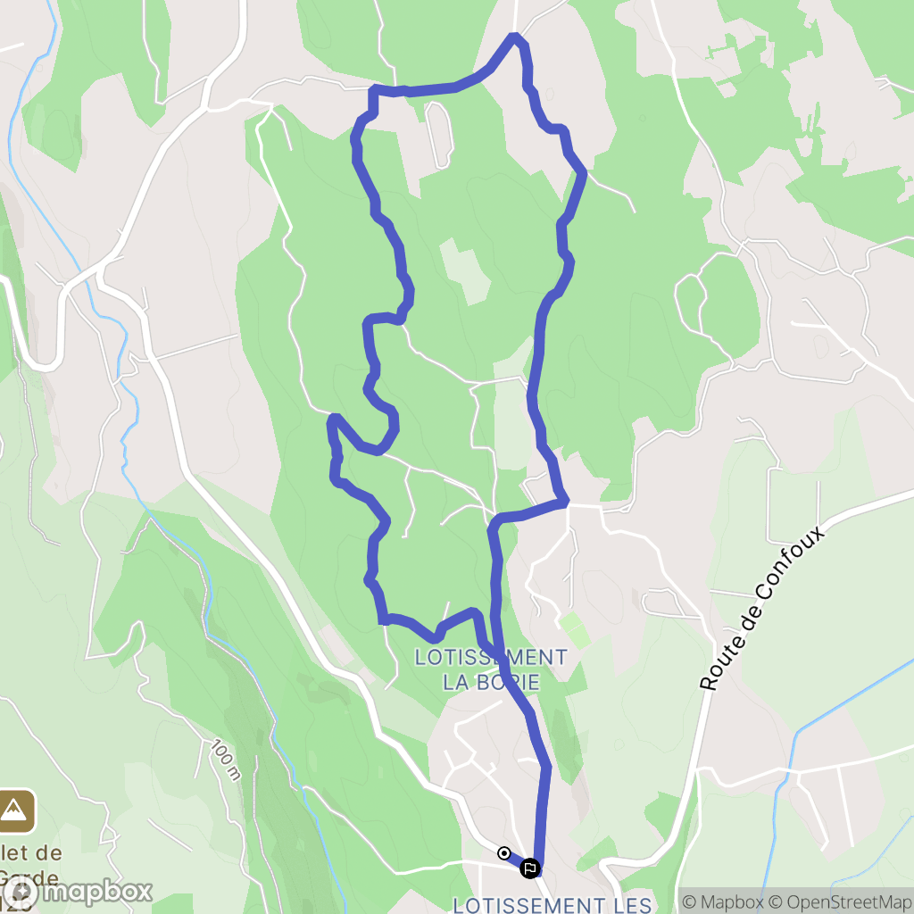 Cornillon-Confoux : carte du parcours de randonnée - France