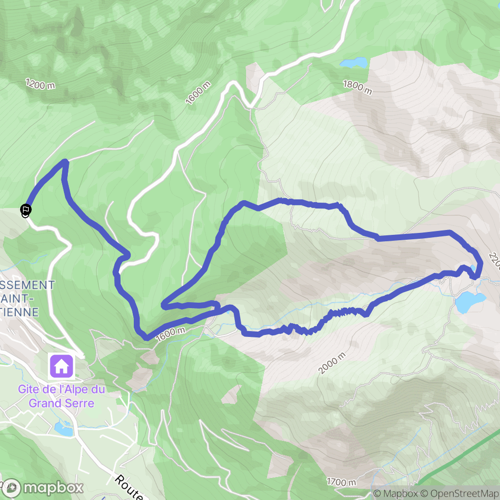 La Morte : carte du parcours de randonnée - France