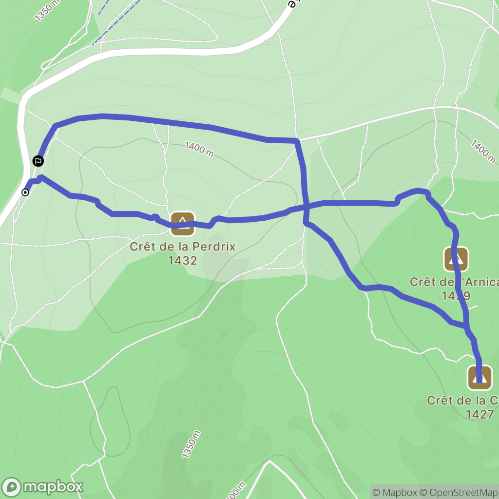 Graix : carte du parcours de randonnée - France