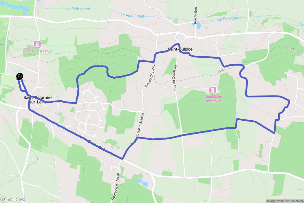 Brissac-Loire-Aubance : carte du parcours de randonnée - France