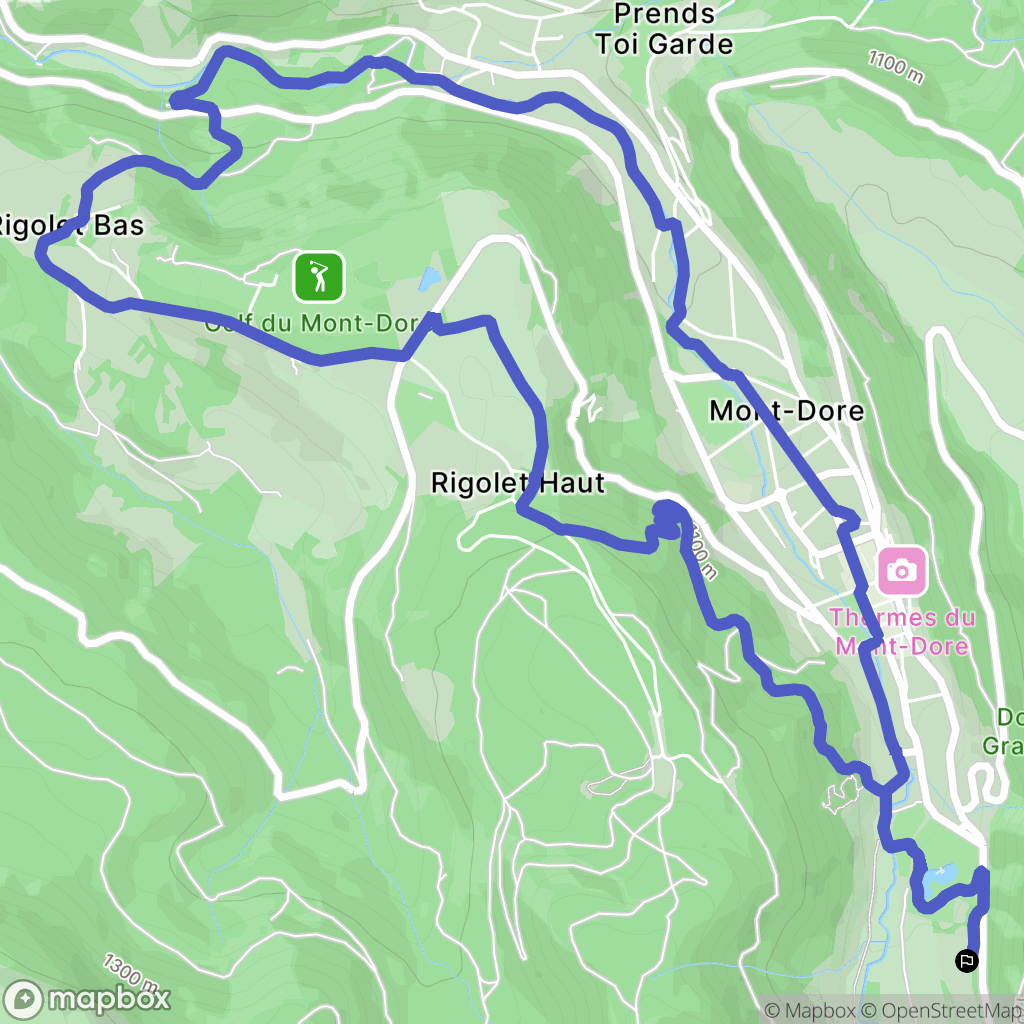 Mont-Dore : carte du parcours de randonnée - France