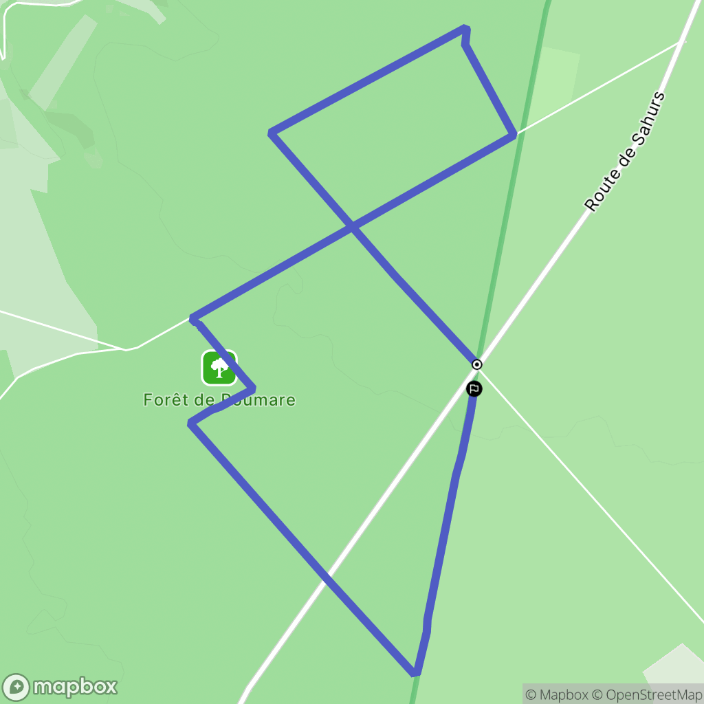 Quevillon : carte du parcours de randonnée - France