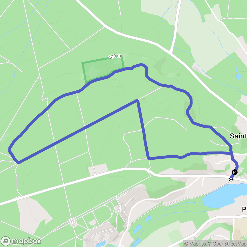 Pierrefonds : carte du parcours de randonnée - France