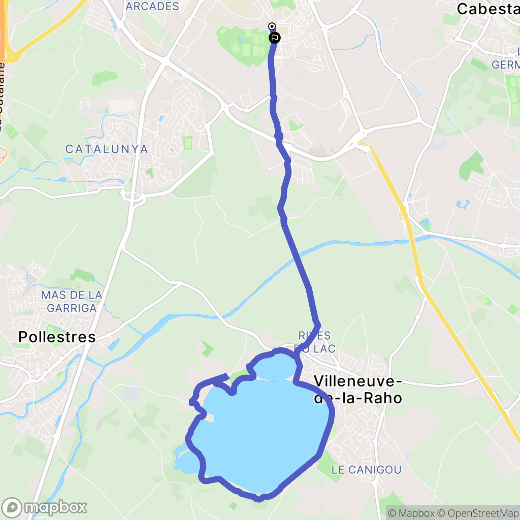 Perpignan : carte du parcours de randonnée - France