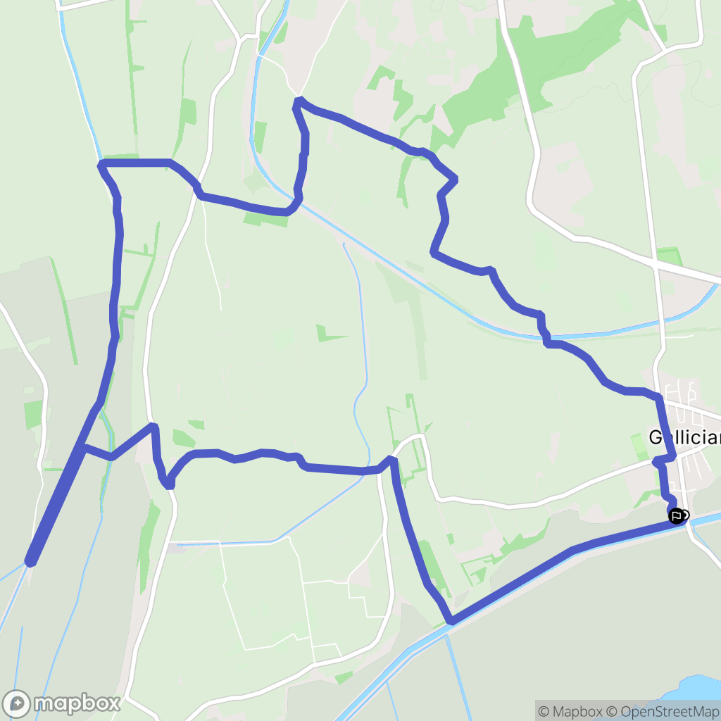 Vauvert : carte du parcours de randonnée - France