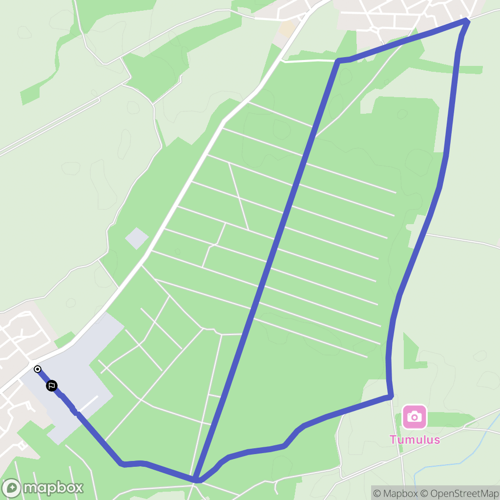 Pulversheim : carte du parcours de randonnée - France