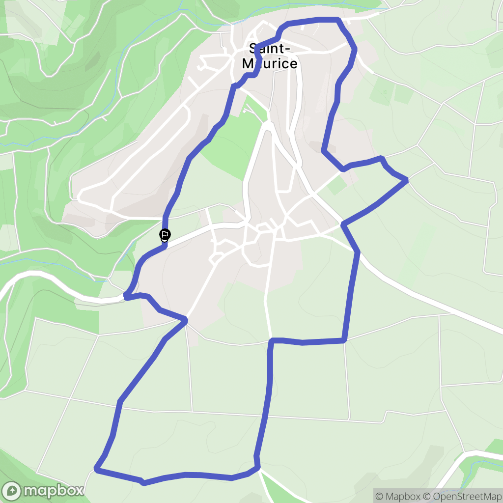 Saint-Maurice : carte du parcours de randonnée - France