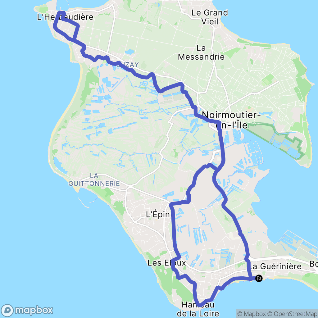 La Guérinière : carte du parcours de randonnée - France