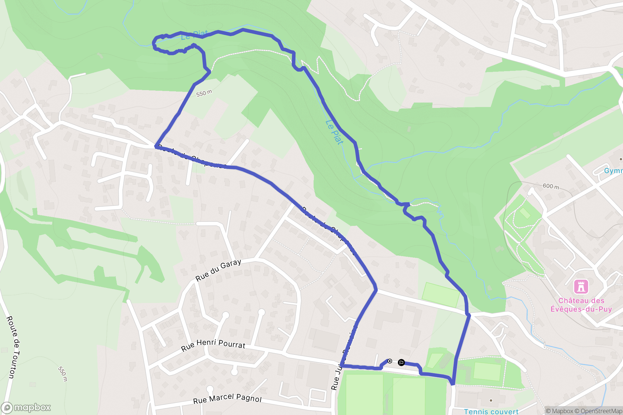 Monistrol-sur-Loire : carte du parcours de randonnée - France