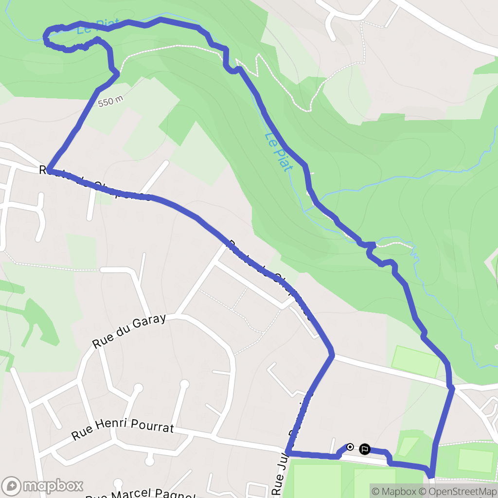 Monistrol-sur-Loire : carte du parcours de randonnée - France