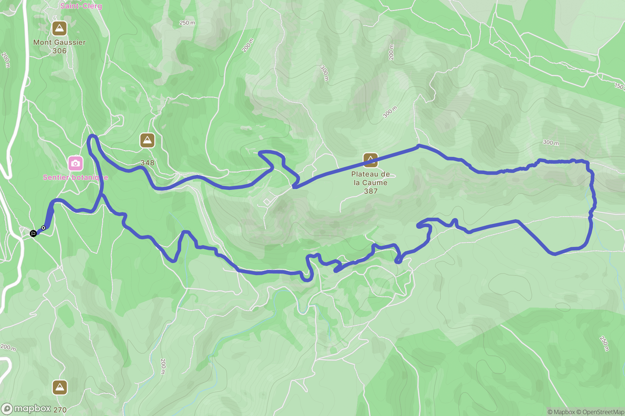 Saint-Rémy-de-Provence : carte du parcours de randonnée - France
