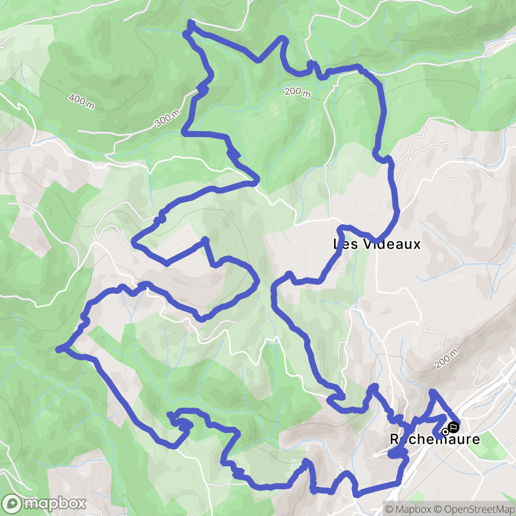Rochemaure : carte du parcours de randonnée - France
