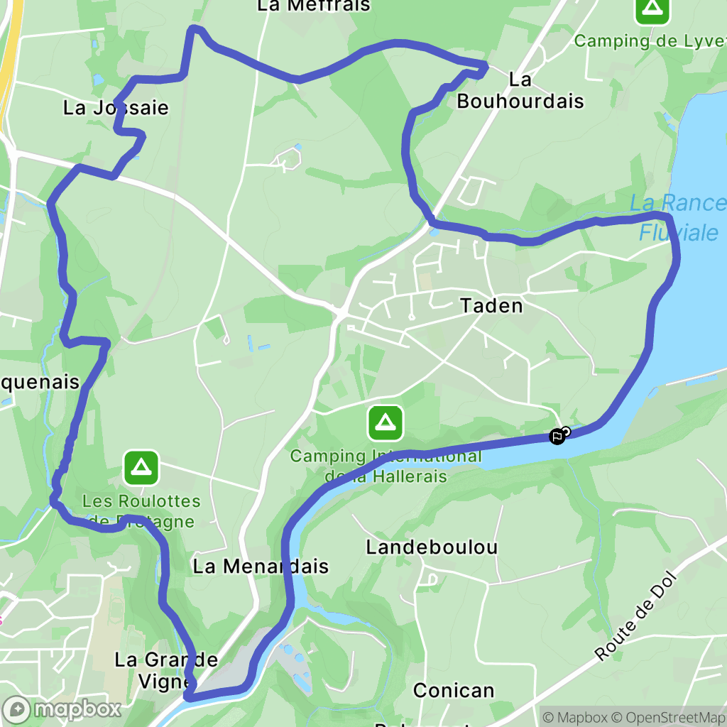 Taden : carte du parcours de randonnée - France