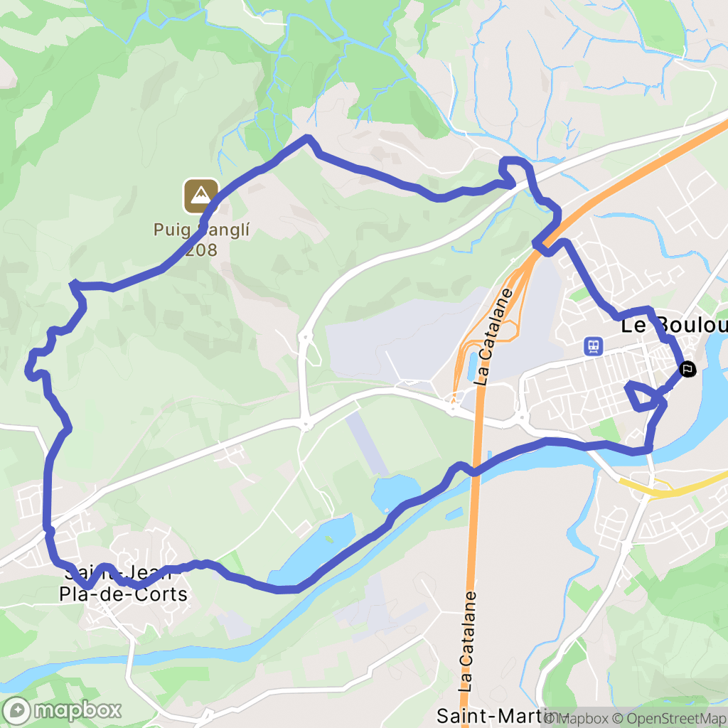 Le Boulou : carte du parcours de randonnée - France