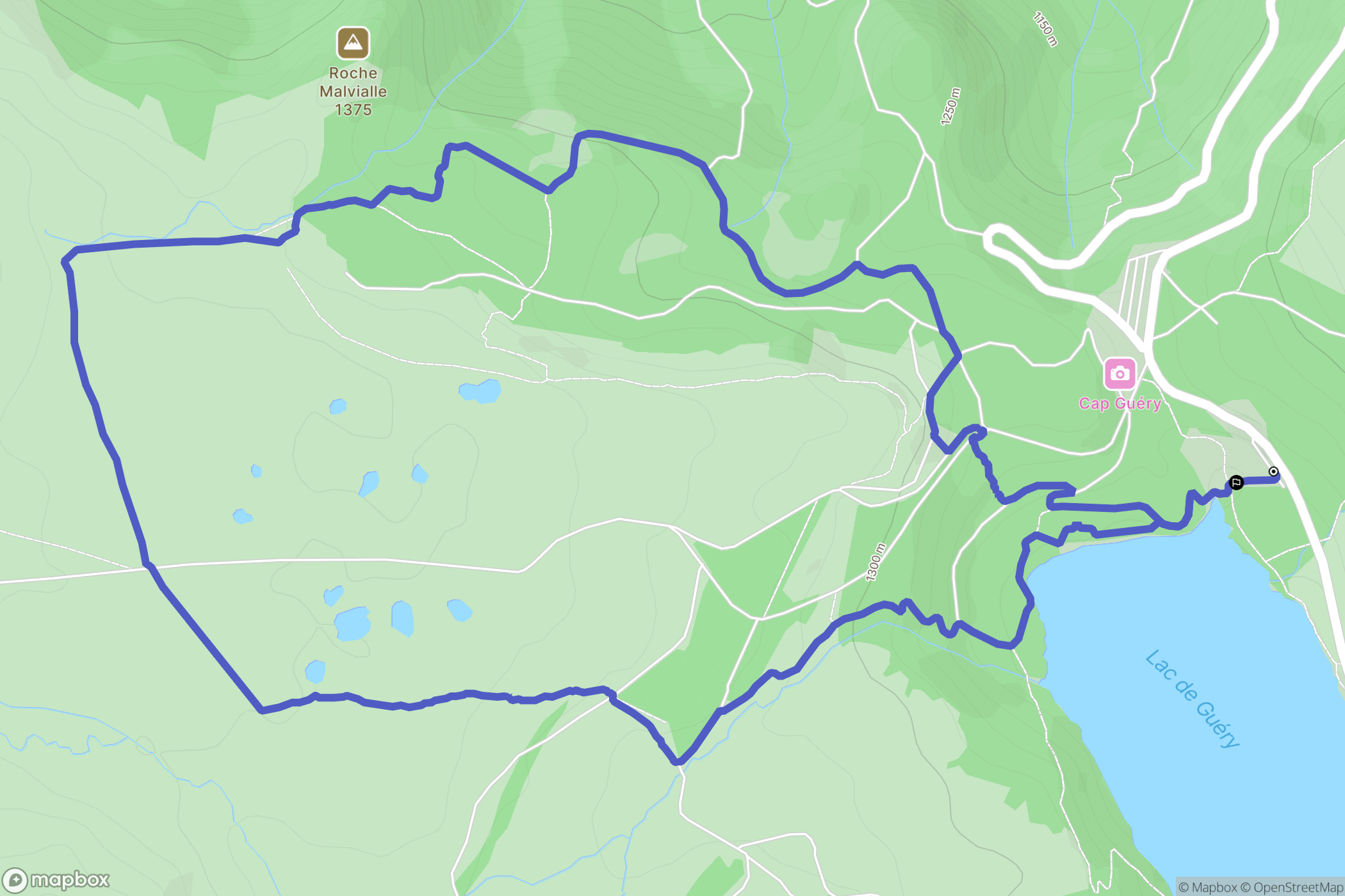 Orcival : carte du parcours de randonnée - France