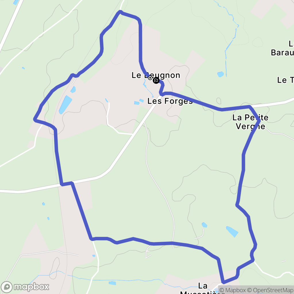 Mazières-en-Gâtine : carte du parcours de randonnée - France