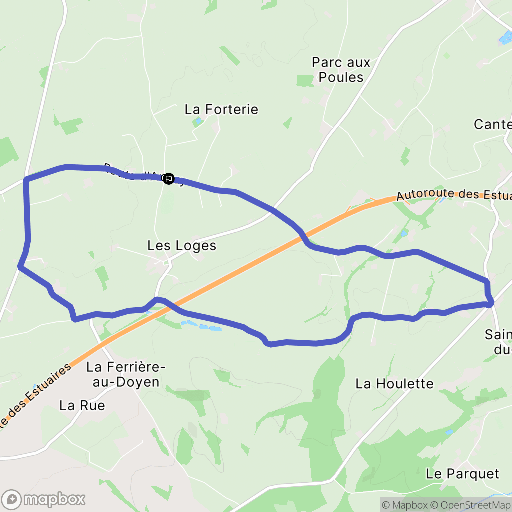 Les Loges : carte du parcours de randonnée - France