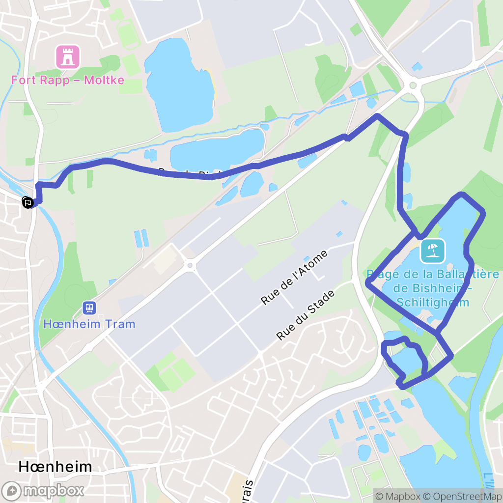 Souffelweyersheim : carte du parcours de randonnée - France