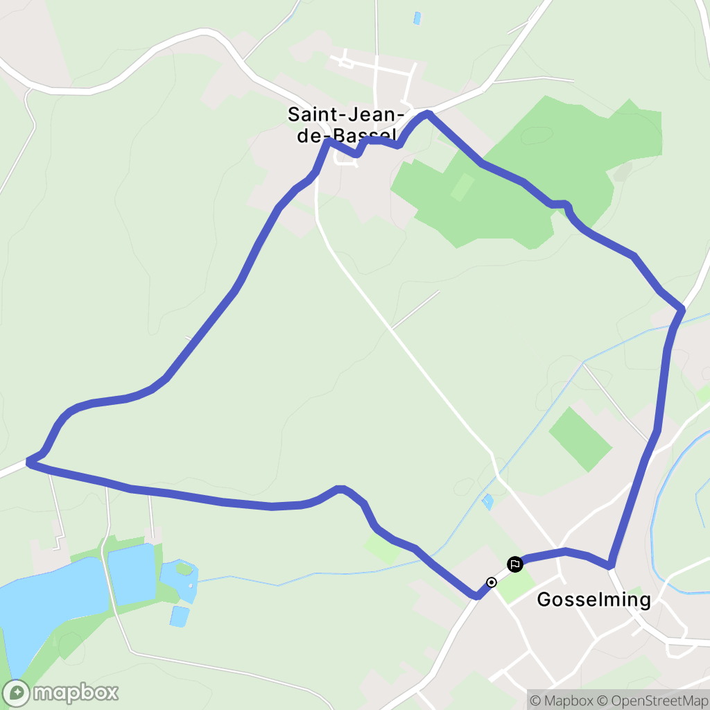 Gosselming : carte du parcours de randonnée - France