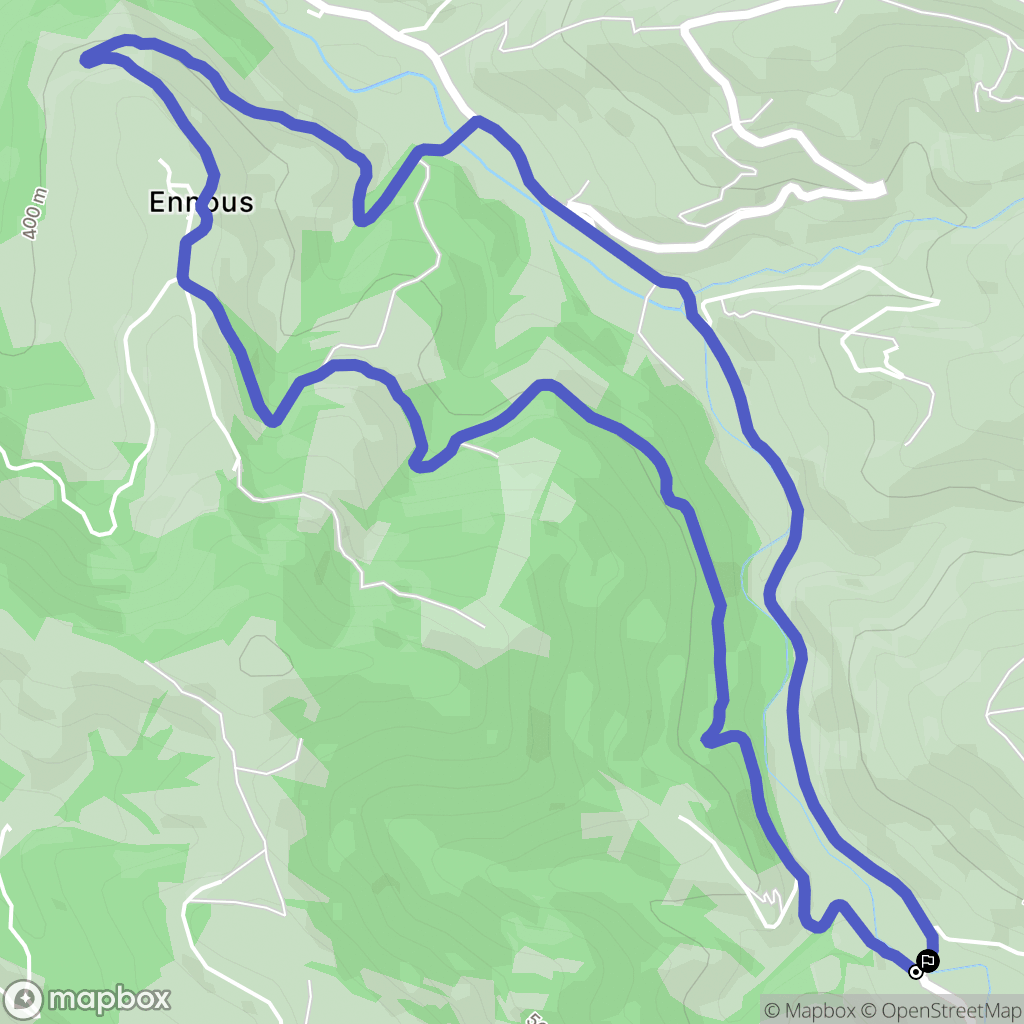 Rebourguil : carte du parcours de randonnée - France
