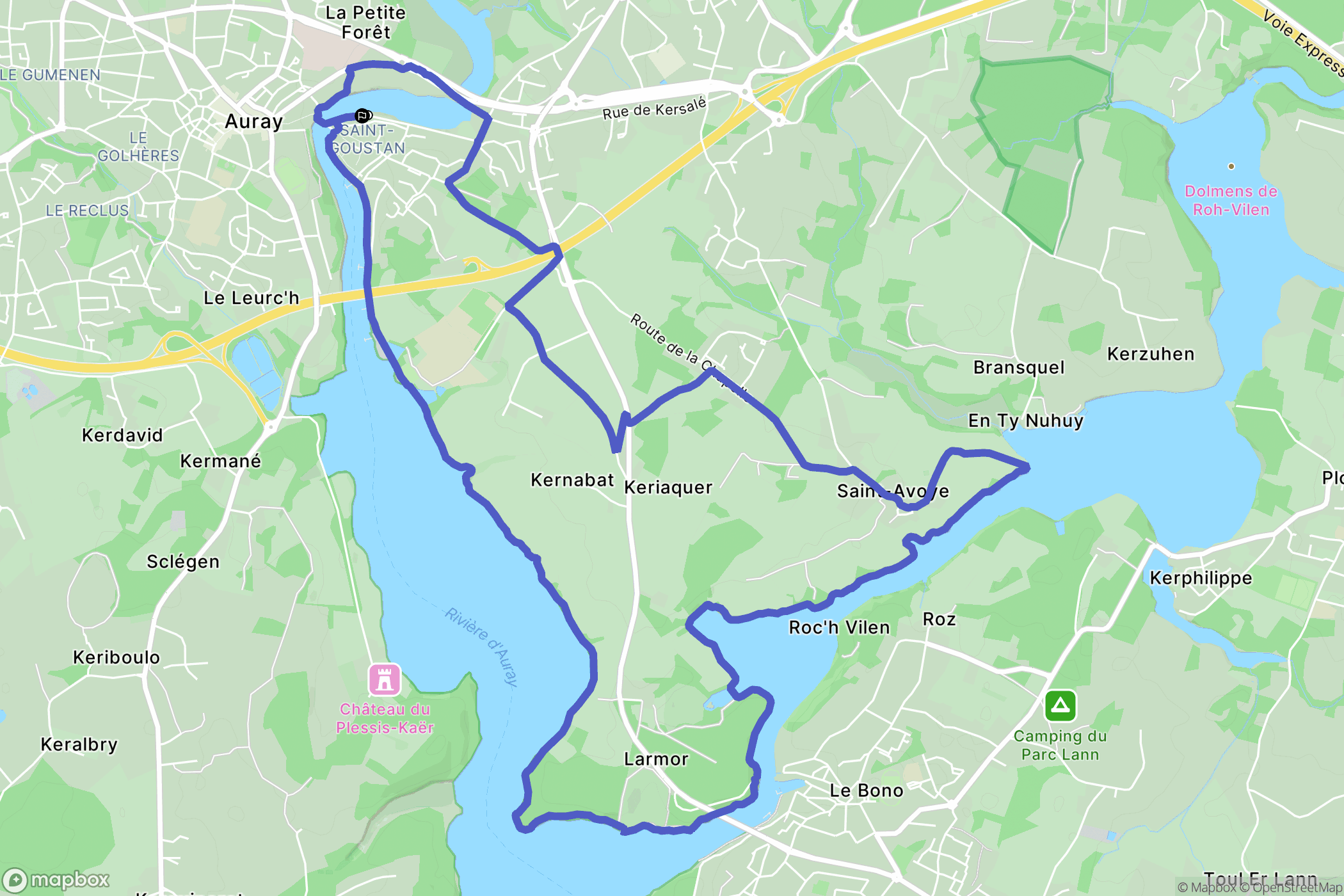 Auray: routekaart voor buitenactiviteiten - France