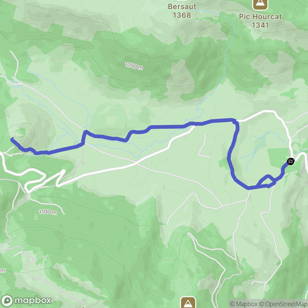 Bilhères : carte du parcours de randonnée - France