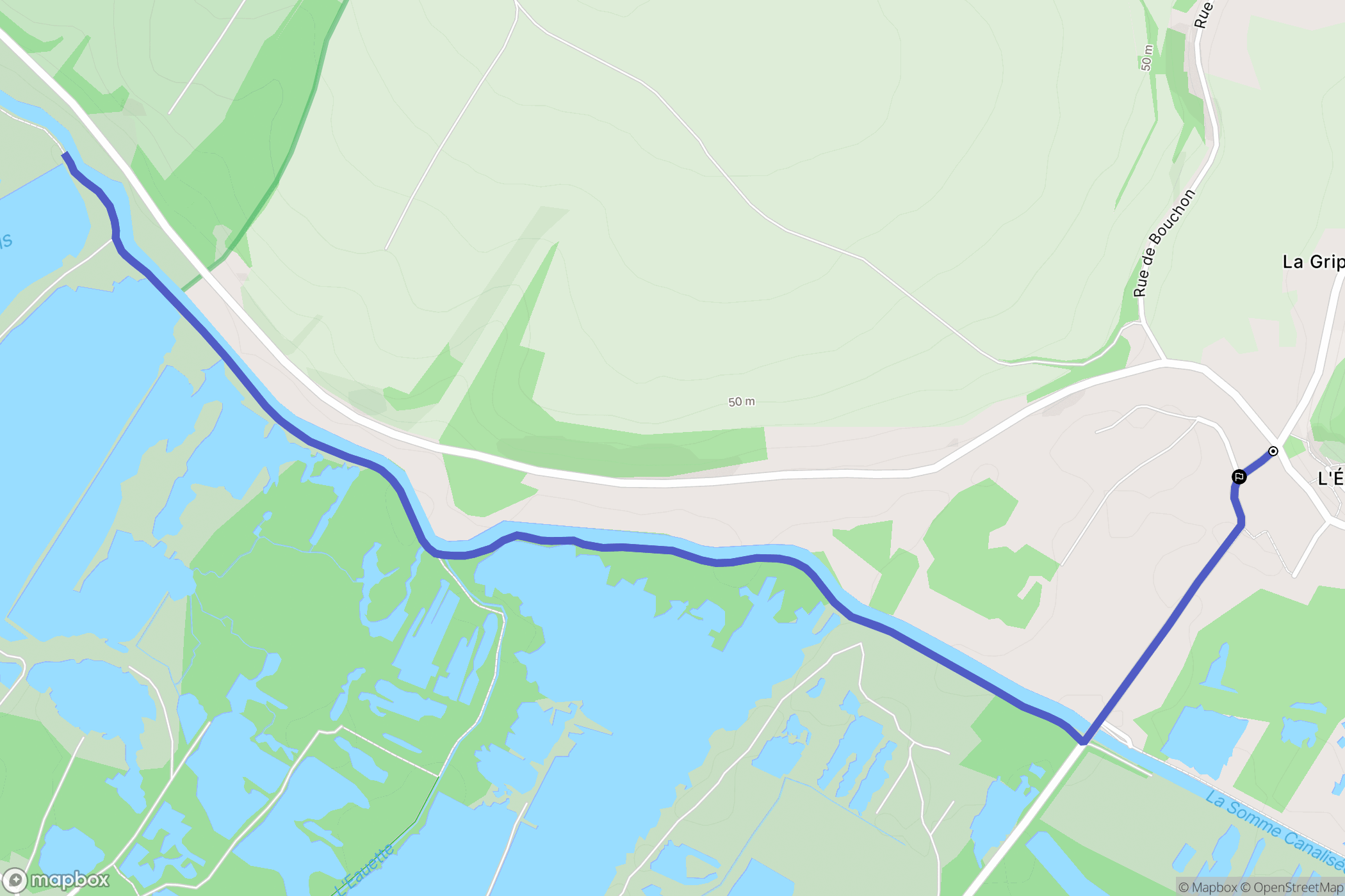 L'Étoile : carte du parcours de randonnée - France