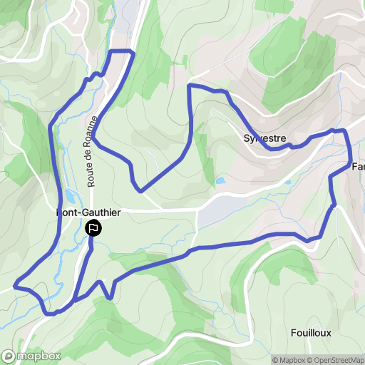 Cours : carte du parcours de randonnée - France