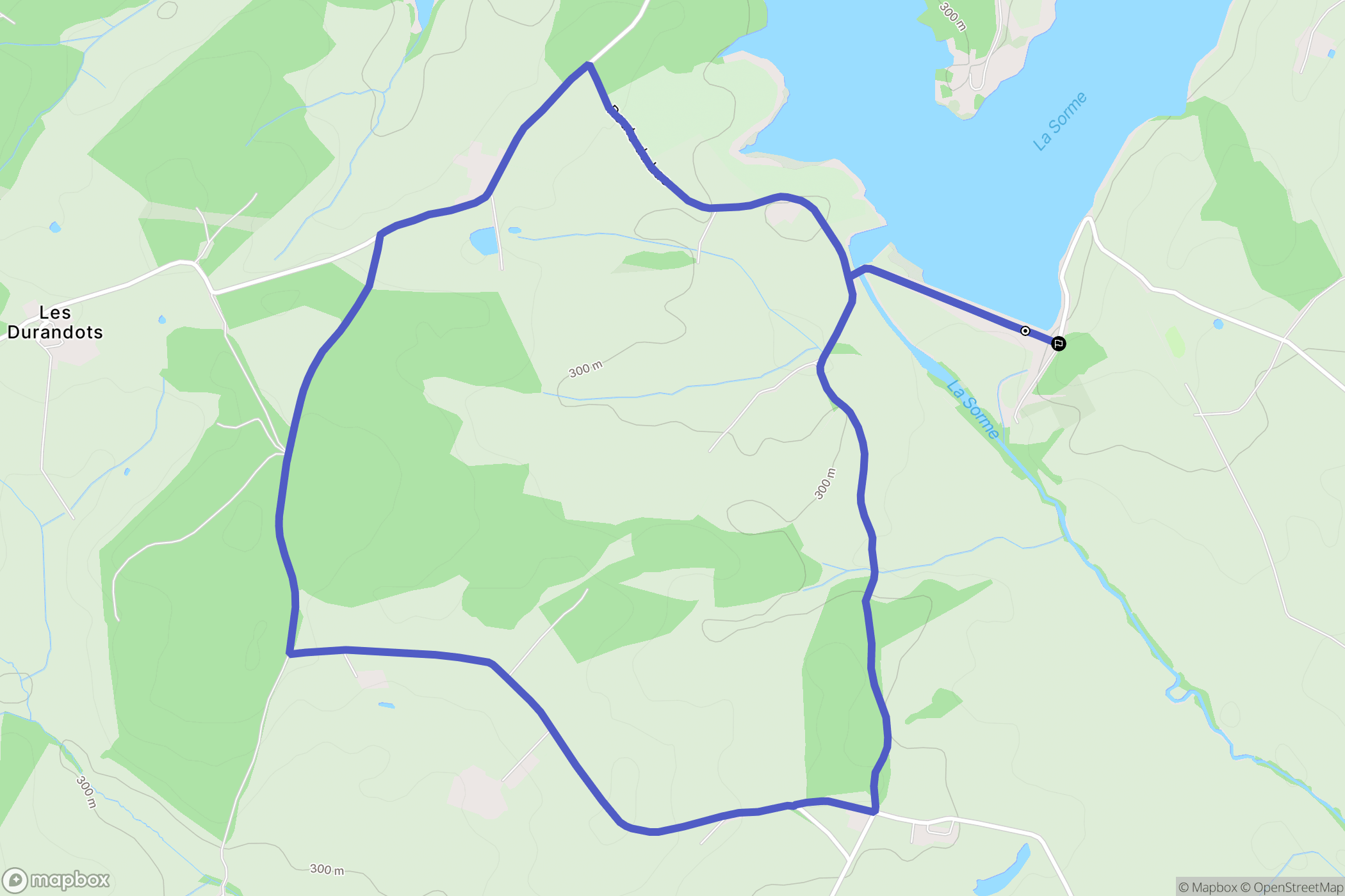 Blanzy : carte du parcours de randonnée - France