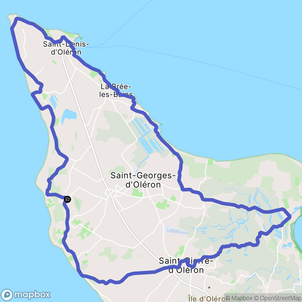 Saint-Georges-d'Oléron : carte du parcours de randonnée - France
