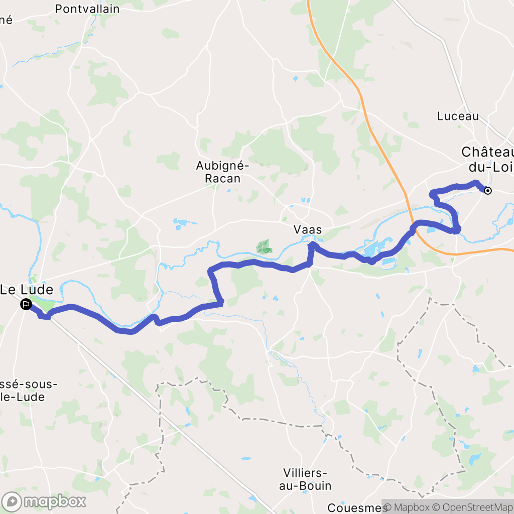 Montval-sur-Loir : carte du parcours de randonnée - France