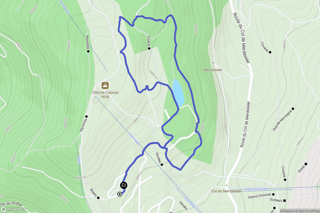 Manigod : carte du parcours de randonnée - France