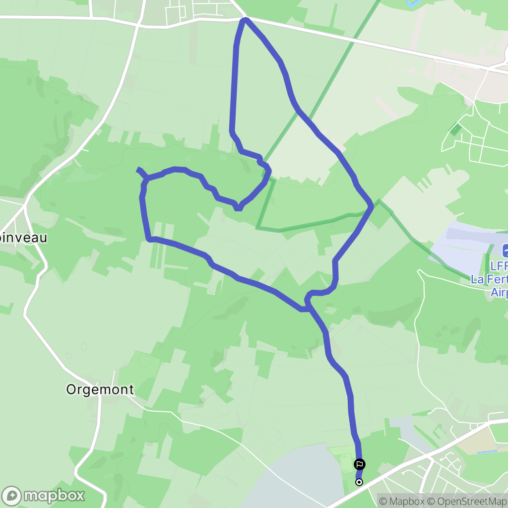 Cerny : carte du parcours de randonnée - France