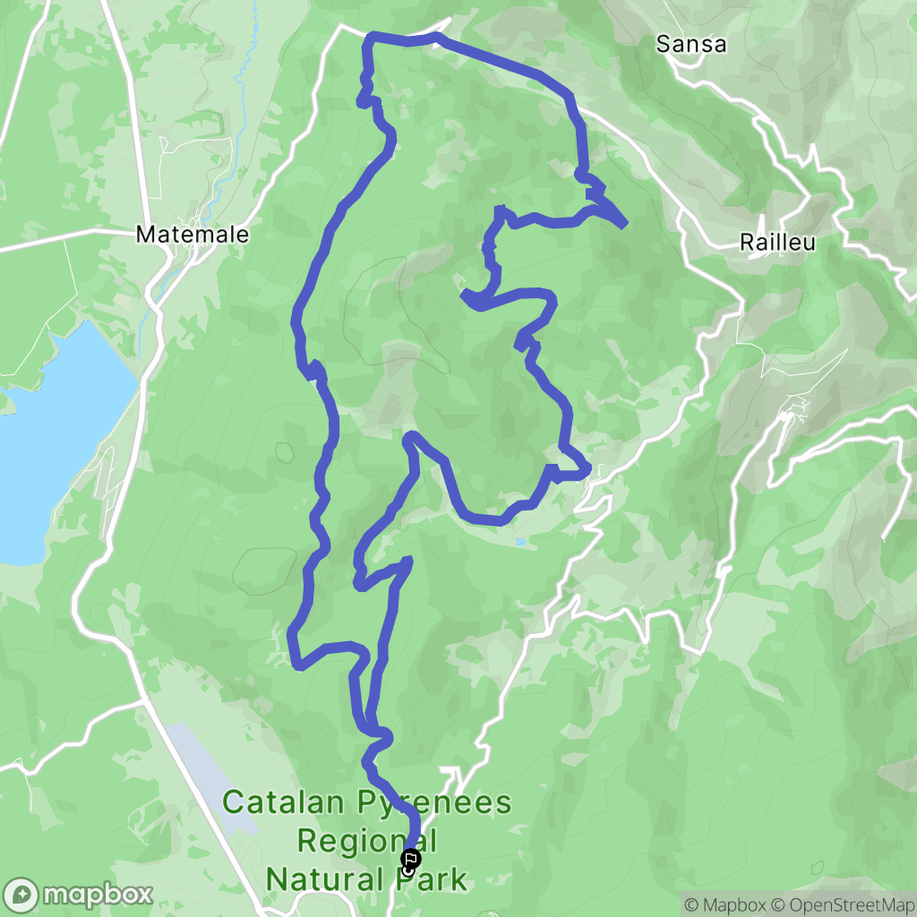 Ayguatébia-Talau : carte du parcours de randonnée - France