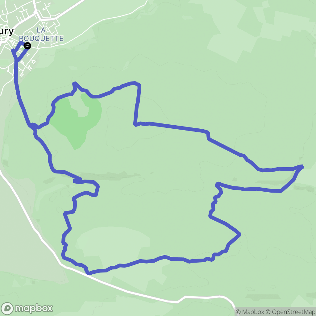 Fleury : carte du parcours de randonnée - France