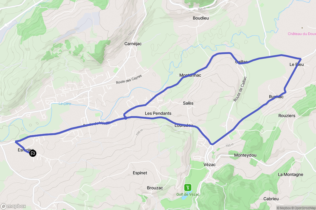 Arpajon-sur-Cère : carte du parcours de randonnée - France