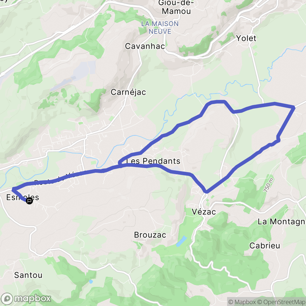 Arpajon-sur-Cère : carte du parcours de randonnée - France