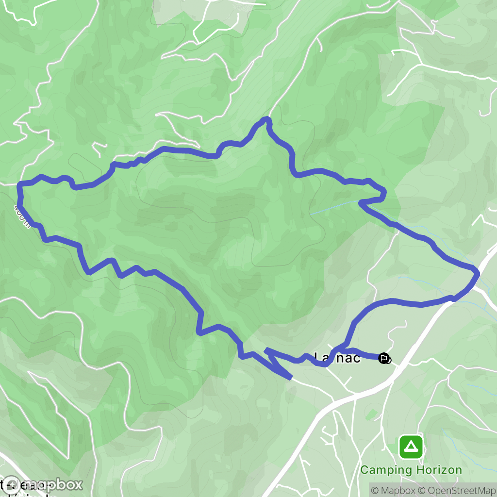 Les Mages : carte du parcours de randonnée - France
