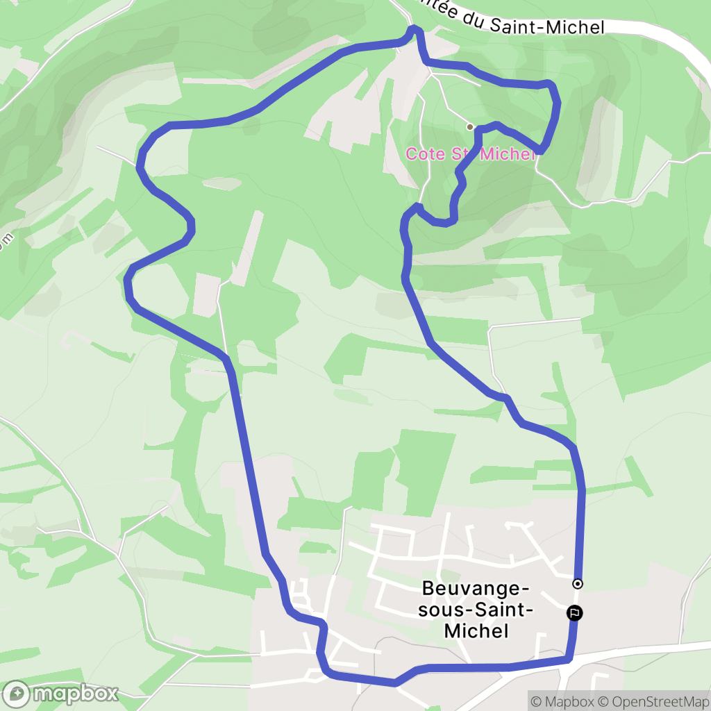 Thionville : carte du parcours de randonnée - France