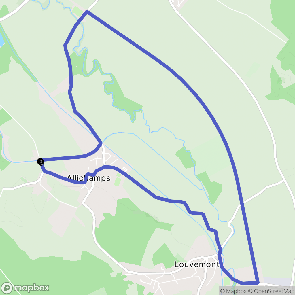Allichamps : carte du parcours de randonnée - France